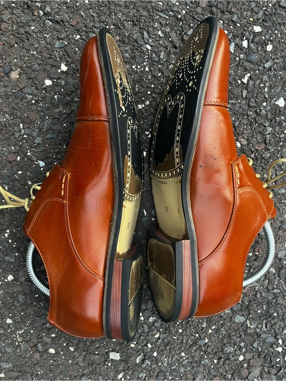 Bruno Marc Men’s Size 10 Brown Cap Toe Oxford Dress Shoes Lace Up Classic